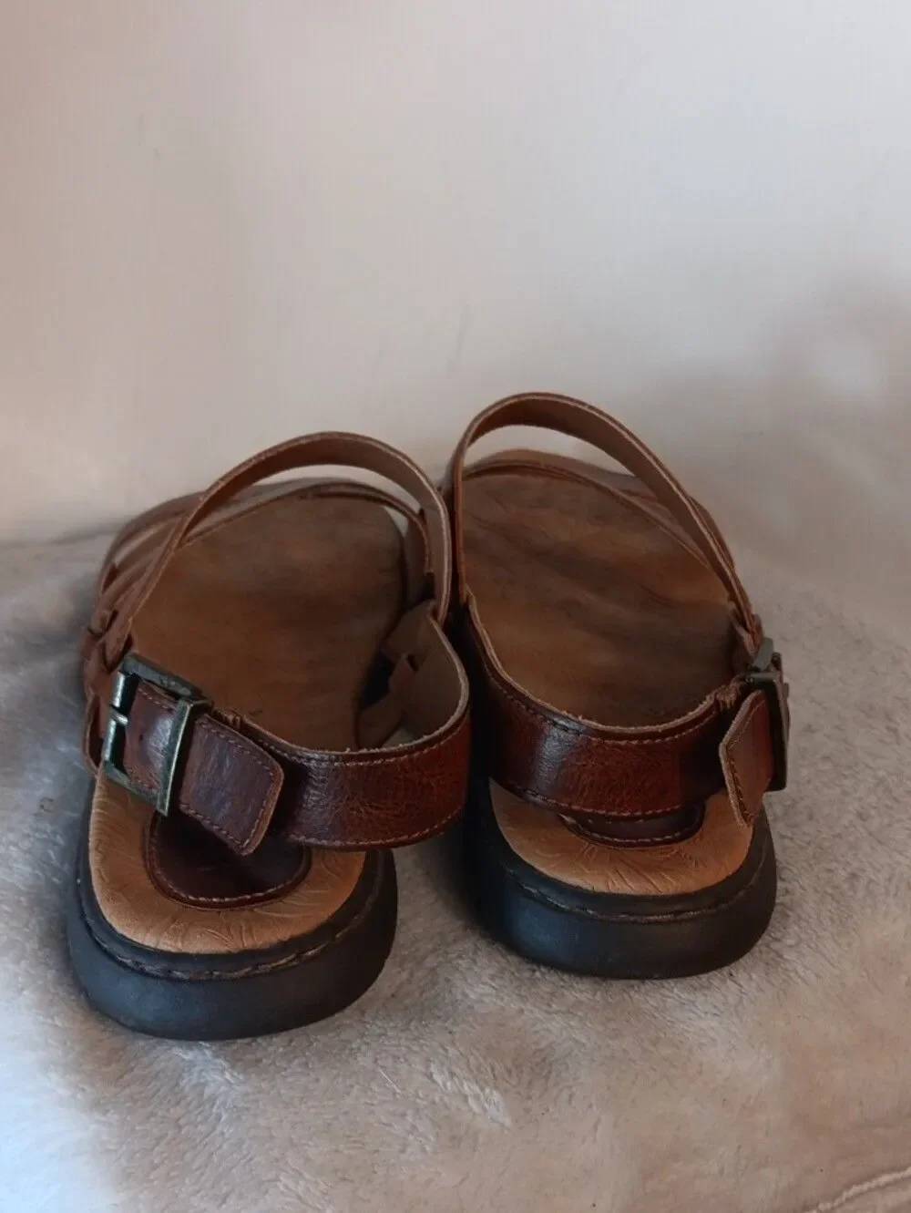 boc Brown Multi-Strap Women's Leather Sandals